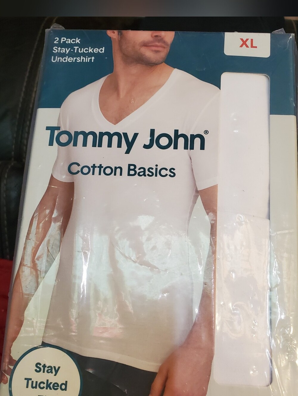 Tommy John Cotton Basics V‑Neck Undershirt - White (2 Pack)
